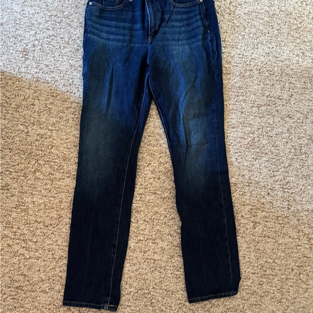 Dark Blue High-Rise Denim Jeans